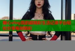 糖心vlog我的超精彩生活记录平台轻松分享每刻精彩